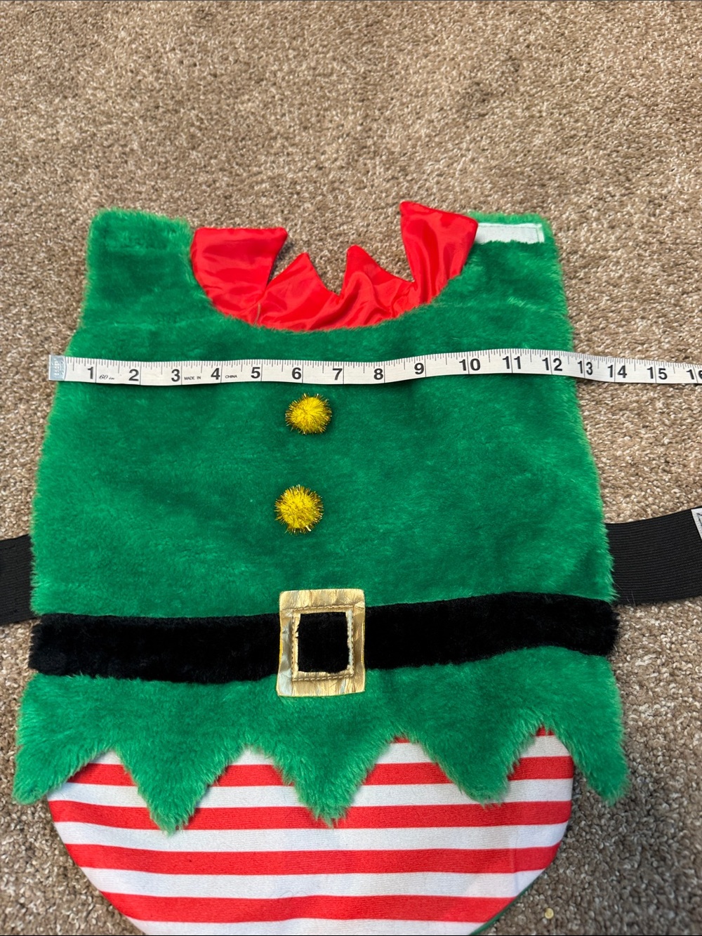 Christmas elf dog costume festive design perfect for holiday CHRISTMAS sz Medium - Picture 7 of 7
